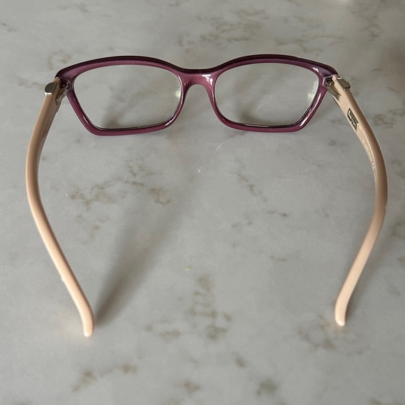 Salvatore Ferragamo Burgundy and Tan Glasses - Picture 3 of 5